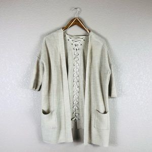 Woven Up Cream Cardigan